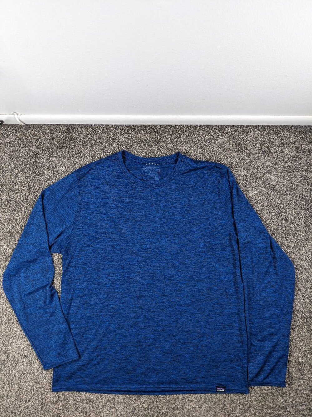 Patagonia Shirt Capilene Cool Daily Long Sleeve Heather Blue Mens Large